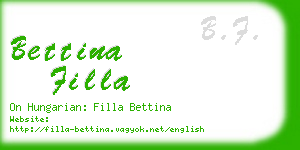 bettina filla business card